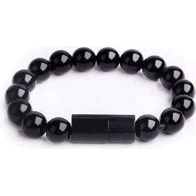 Náramek - nabíjecí kabel Bracelet s Apple lightning konektorem Barva: Černá
