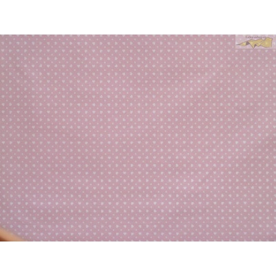 růžová bavlněná látka se srdíčky šíře 300cm