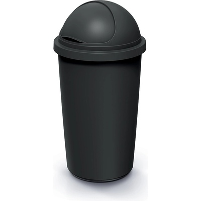 Compacta R Roller Odpadkový kôš recyklovaný čierny s recyklovane čiernym vekom 60 l