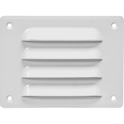 Ventishop KVMb 140 x 105 kovová hranatá větrací mřížka se síťkou bílá