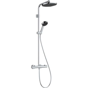 Hansgrohe Activera S - Душ комплект с термостат, диаметър 24 cm, 2 струи, EcoSmart, хром 28078000 (28078000)