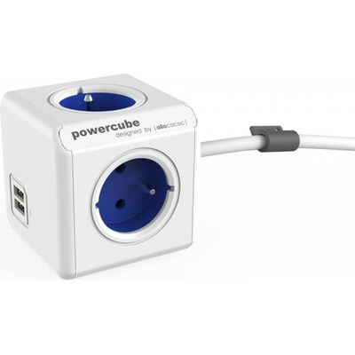 allocacoc PowerCube Extended + 2 USB 1,5 m (2402BL)