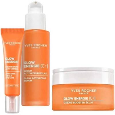 Yves Rocher Glow Energie Комплект - Крем, Серум и Околоочен крем, 50 + 30 + 15 ml