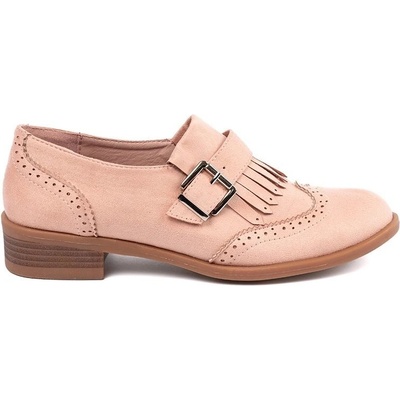 Seastar Výborné mokasíny dámské růžové na plochém podpatku