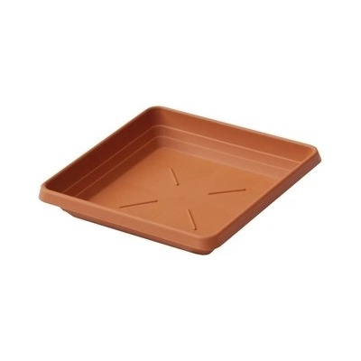 Plastia miska štvorhranná Lotos - terakota 25x25