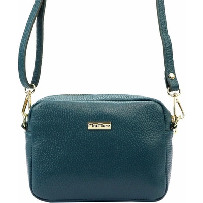 MiaMore malá kožená crossbody kabelka no. 59 tmavě tyrkysová