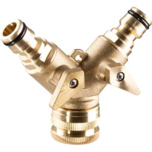 TopGarden Разклонител-бърза връзка, 3/4", 1/2" вътрешна резба, месинг tg