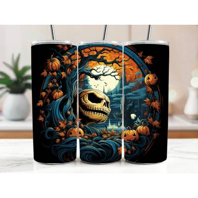 Cool termokelímek s brčkem 590 ml Halloweenský král Jack a dýně