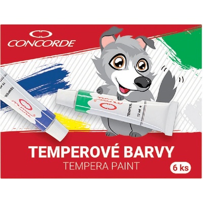 Concorde temperové barvy 12 ml 6 barev