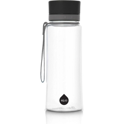 EQUA Plain бутилка за вода боя Black 600ml