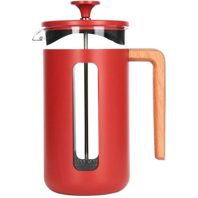 La Cafetière Pisa French Press z nerezové oceli, červená, pro 8 šálků