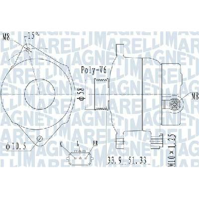 Alternátor MAGNETI MARELLI 063732138010