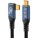PremiumCord USB4 Version2.0 80Gbps 16K@60Hz 240W Thunderbolt 3 to 4 Angled Cable 1m