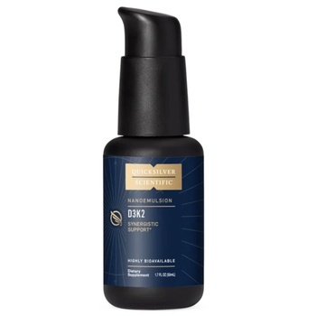 Quicksilver Scientific D3K2, витамини D3 и K2, подкрепа на костите, наноемулсия, 50 ml