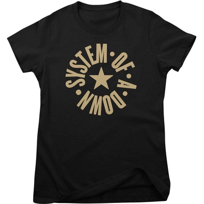 System of a Down Circle Star Logo Black S Дамски Риза (<![CDATA[WMX-5-SOAD007-BK-S]]>)