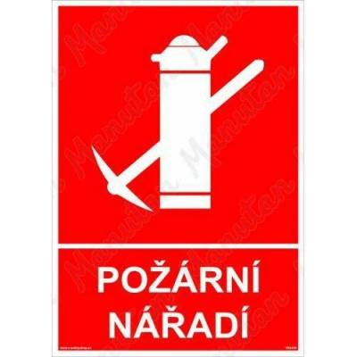 Požární nářadí, samolepka 148 x 210 x 0,1 mm A5