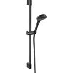 FERRO Ръчен душ с 3 функции и тръбно окачване, Horn Black, черен мат (N370BL-B)