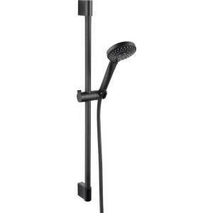 FERRO Ръчен душ с 3 функции и тръбно окачване, Horn Black, черен мат (N370BL-B)