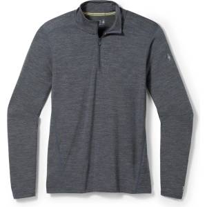 Smartwool Мъжко мериносово термобельо Smartwool Classic All-Season Merino Base Layer 1/4 Zip Boxed Merino base layer - Iron Heather (015-1631-0213)