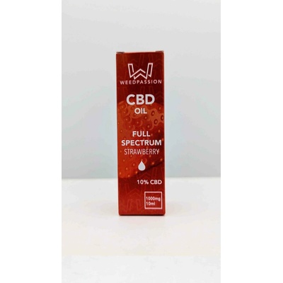 Weedpassion CBD olej full spectrum 10% CBD jahodová příchuť 10 ml