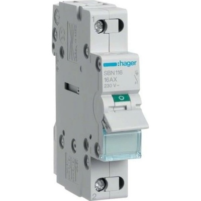 HAGER Modulární odpojovač 1P 16A SBN116 1-pólový