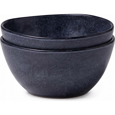 Clay Sada keramických hlubokých misek Storm temně modrá 18 x 9,5 cm 2 ks