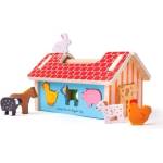 Bigjigs Toys Дървен сортер - Животните от фермата (bb108)