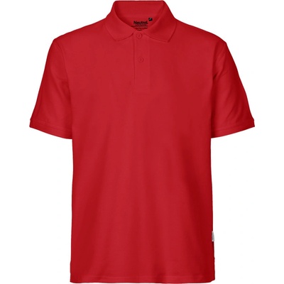 Neutral polokošile O 20080 bio bavlna krátký rukáv pánská Cot-77208000400 červené