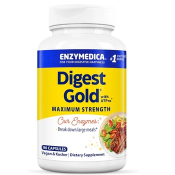 Enzymedica Digest Gold Максимална сила, Храносмилателни ензими, 90 капсули