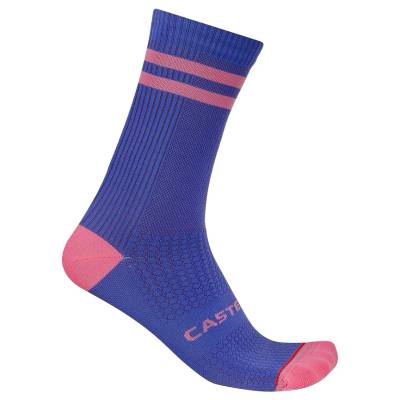 Чорапи за колоездене Castelli Originale 18 Sock Cycling socks - Ultraviolet / Rosa Giro - размер 36-39 (EU) (207-1175-0311)