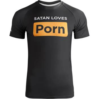 HOLY BLVK Мъжка тениска (техническа) holy blvk - rashguard - satan loves porn - hb031