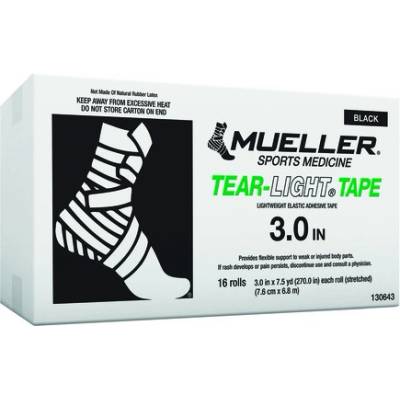 Mueller Tear-Light Tape černá 7,6 cm x 6,8 m 16 ks
