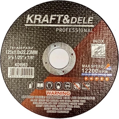 Kotúč na rezanie kovu 125x1,0x22,23 mm KD1993