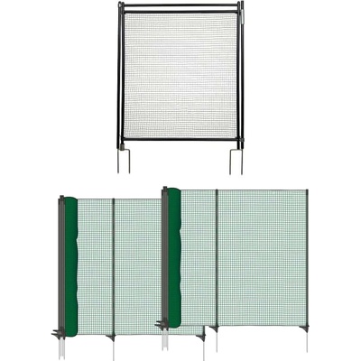 Sada dvou nevodivých ohradníkových sítí 90 cm s brankou pro psy, kočky, králíky a drůbež