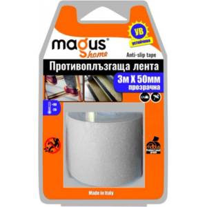 MAGUS ЛЕНТА ПРОТИВОПЛЪЗГАЩА MAGUS 3м x 50мм ПРОЗРАЧНА (820002)