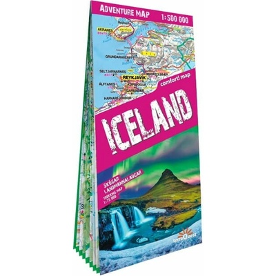 mapa Iceland Island 1:500 t. lamino
