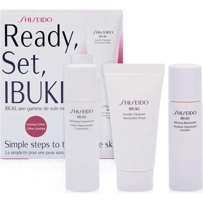 Shiseido Ibuki starter kit Подаръчен комплект, Gentle Cleanser 30ml + Softening Concentrate 30ml + Refining Moisturiser 30ml, Жени