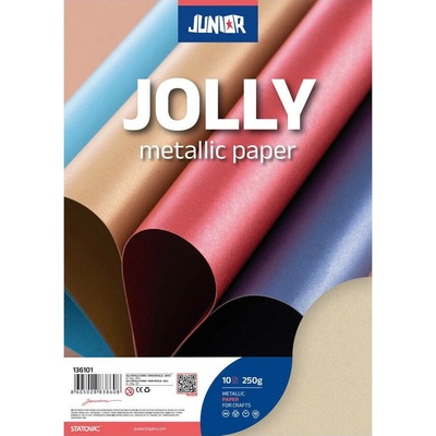 Dekorační papír A4 Metallic křemovy 250g (sada 10 ks)