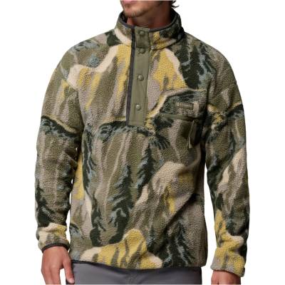 Columbia Мъжки поларен пуловер Columbia Helvetia II Printed Half Snap Fleece Fleece jumper - Stone Green / Soarin (005-6144-2813)