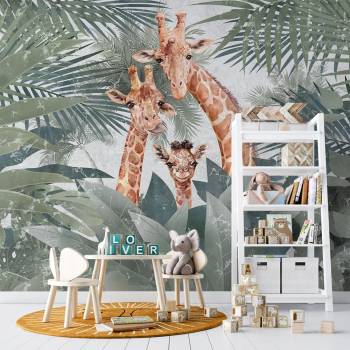 Image 1 of Art Gift Decor Детски Фототапет с животни - Игри в тропиците