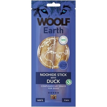 WOOLF Dog Earth NOOHIDE L пръчки с патица 85 г
