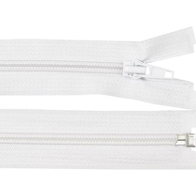 Pro Háčkování Spirálový zip No 5 dělitelný 30 cm bílý