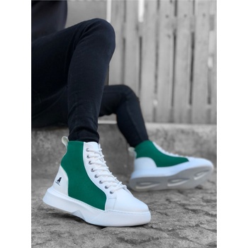 BOA Shoes Мъжки спортни боти с връзки ba0256 - Бели със Зелен #363101 (363101_Бяло)