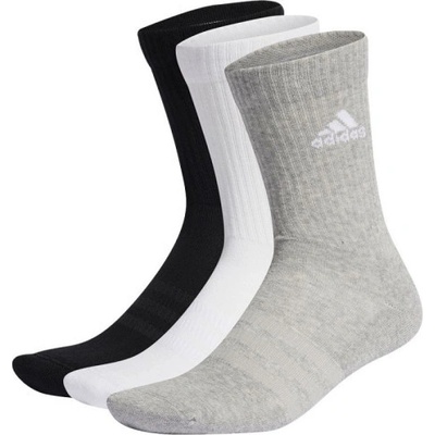 adidas ponožky Cushioned Crew Socks 3 Pairs Grey/White/Black