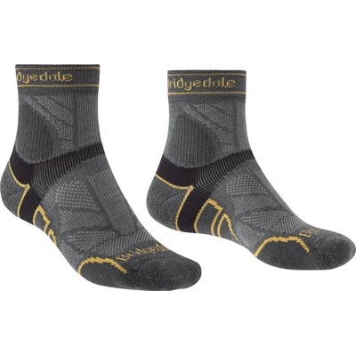 Bridgedale pánske běžecké ponožky Trail Run Lightweight T2 Merino Sport Crew gunmetal