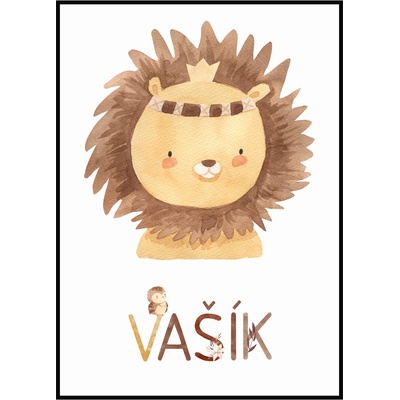 Jen tak z lásky Plakát Jméno se zvířátkem Rozměr plakátu: 40 x 50 cm, Zvířátko: Lvíček