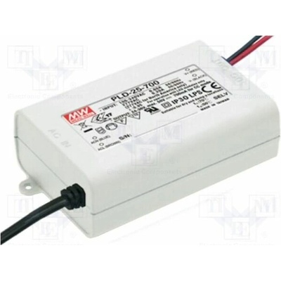 MEAN WELL PLD-25-700 Napájecí zdroj: spínaný; LED; 25,2W; 24÷36VDC; 700mA; 90÷295VAC