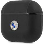 BMW Защитен калъф BMW Signature Leather Case, за Apple Airpods 3, естествена кожа, черен (BMA3SSLBK / 55313)