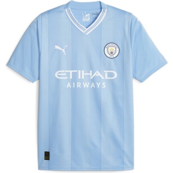 Image 1 of PUMA Футболна фланелка Puma Manchester City Home Shirt 2023 2024 Adults - Blue/White