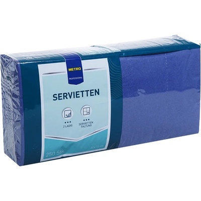 Metro Professional Салфетки сини 33x33см 250бр